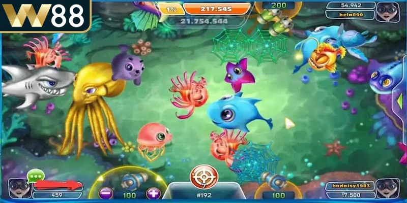 Bắn cá đại dương thuộc thể loại arcade mô phỏng lòng biển với nhiều sinh vật