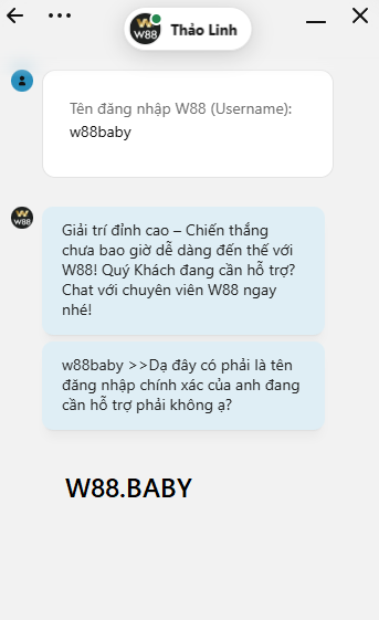 Liên hệ w88 qua live chat